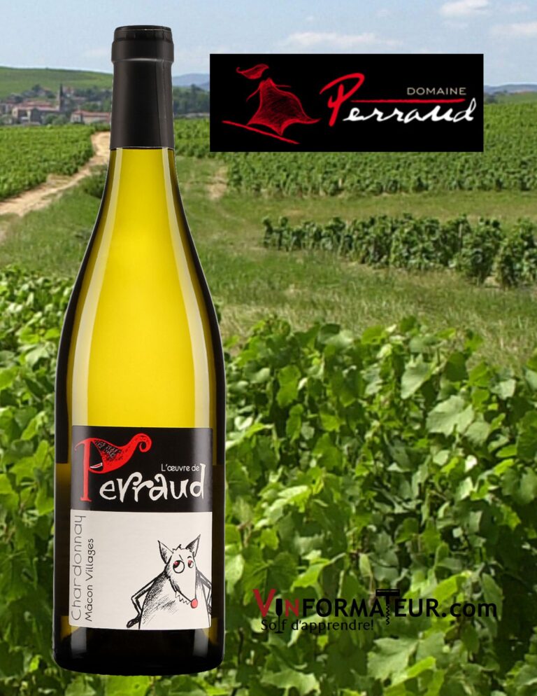 L’œuvre de Perraud, Bourgogne, Mâcon Villages, Domaine Perraud, vin blanc, 2021 bouteille