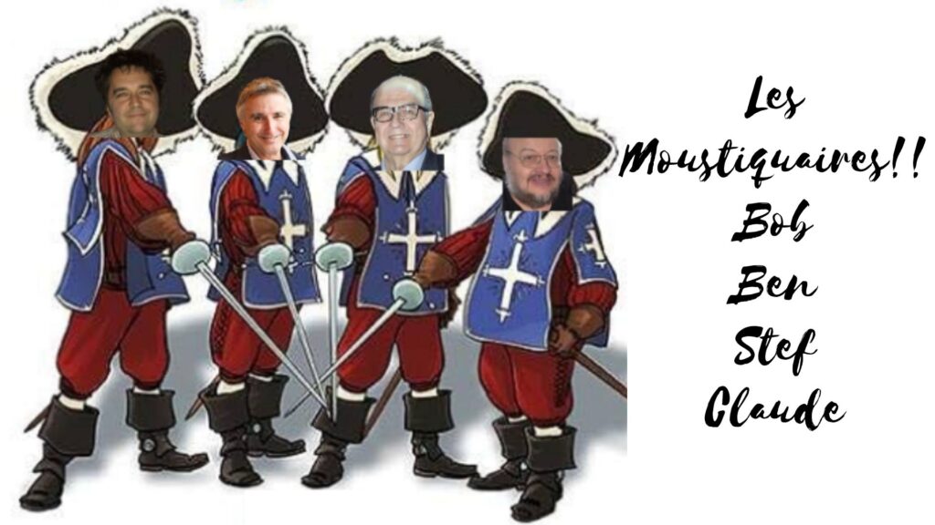 Les Moustiquaires: Bob, Ben, Stef et Claude (Vinformateur)