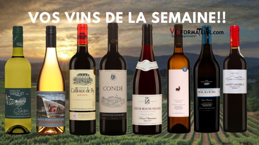 Vos vins de la semaine!