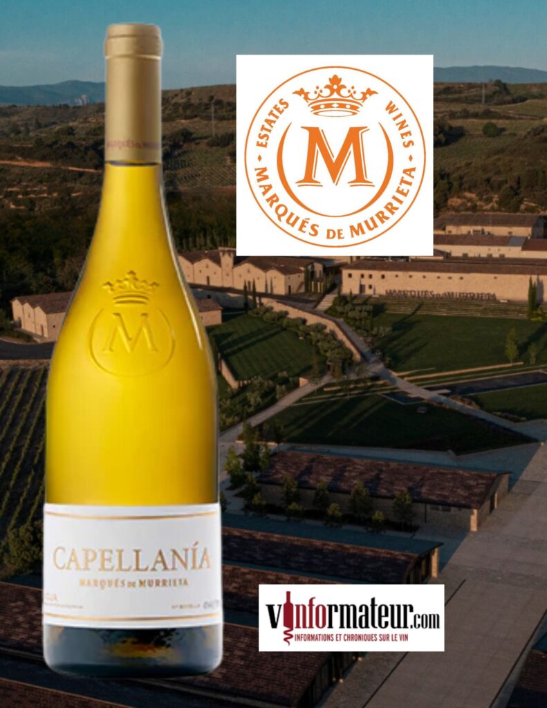 Viura, Capellania Reserva, Marqués de Murrieta, Espagne, Rioja Alavese, vin blanc, 2018 bouteille