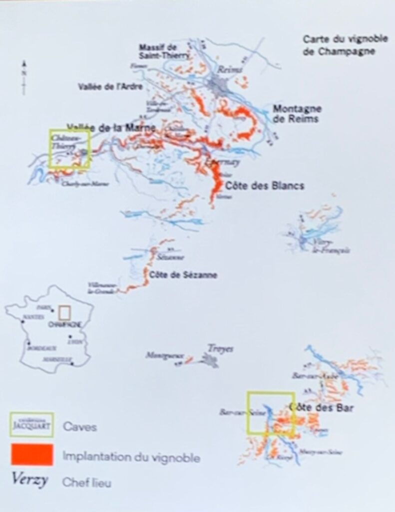 Carte viticole champagne Jacquart
