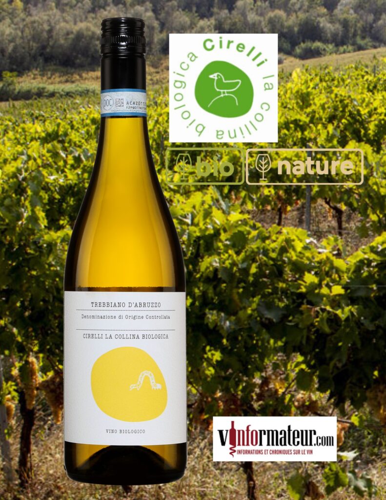Francesco Cirelli, Cirelli La Collina Biologica, Trebbiano d’Abruzzo DOC, vin blanc bio et nature, 2022 bouteille
