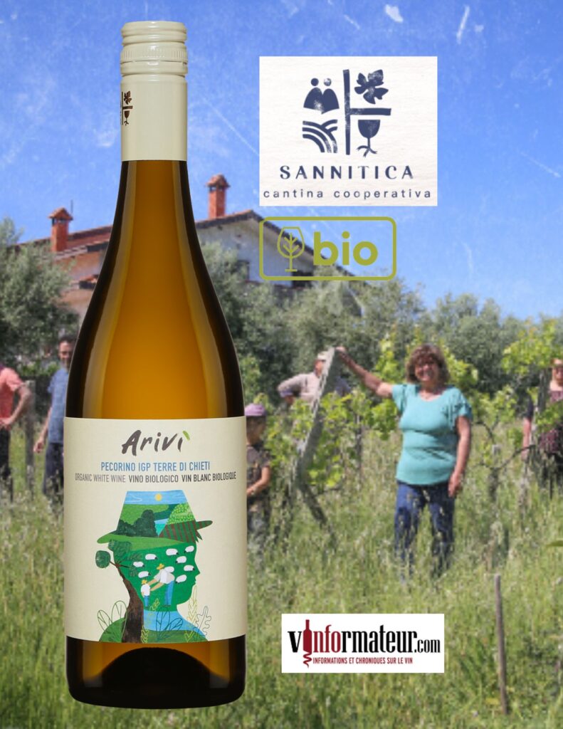 Arivi, Pecorino, Italie, Abruzzes, Terre Di Chieti IGP, vin blanc bio, 2022 boiuteille