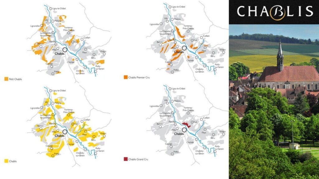 Cartes viticoles appellations Chablis