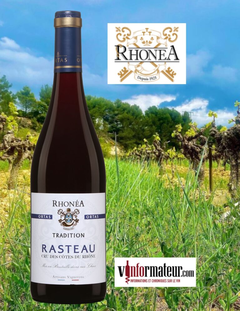 Ortas, Cave de Rasteau, Cuvée Tradition, Vallée du Rhône, vin rouge, 2020 bouteille