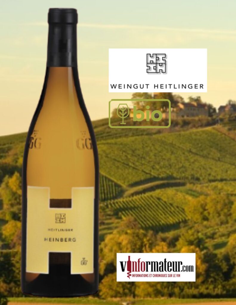 Chardonnay, Grand Cru GG Heinberg, Weingut Heitlinger, Allemagne, Grand Cru/VDP Grosses Gewachs, Heinberg, vin blanc bio, 2019 bouteille