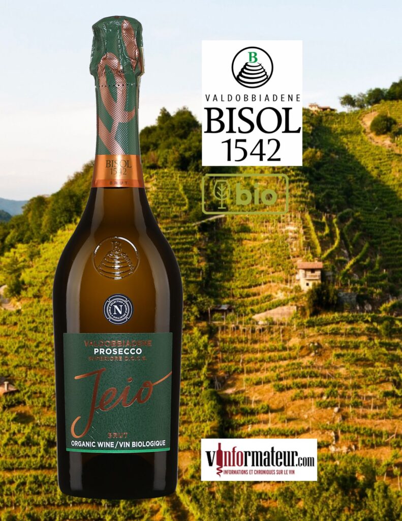 Jeio, Bisol, Prosecco Superiore DOCG Brut, bio, Conegliano Valdobbiadene bouteille