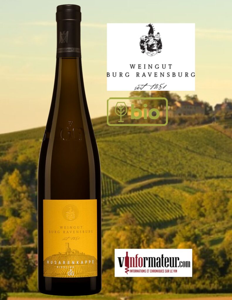 Riesling, Grand Cru GG Husarenkappe, Weingut Burg Ravensburg, Allemagne, Baden Kraichgau, VDP Grosse Lage, VDP Grosses Gewächs, vin blanc bio, 2017 bouteille
