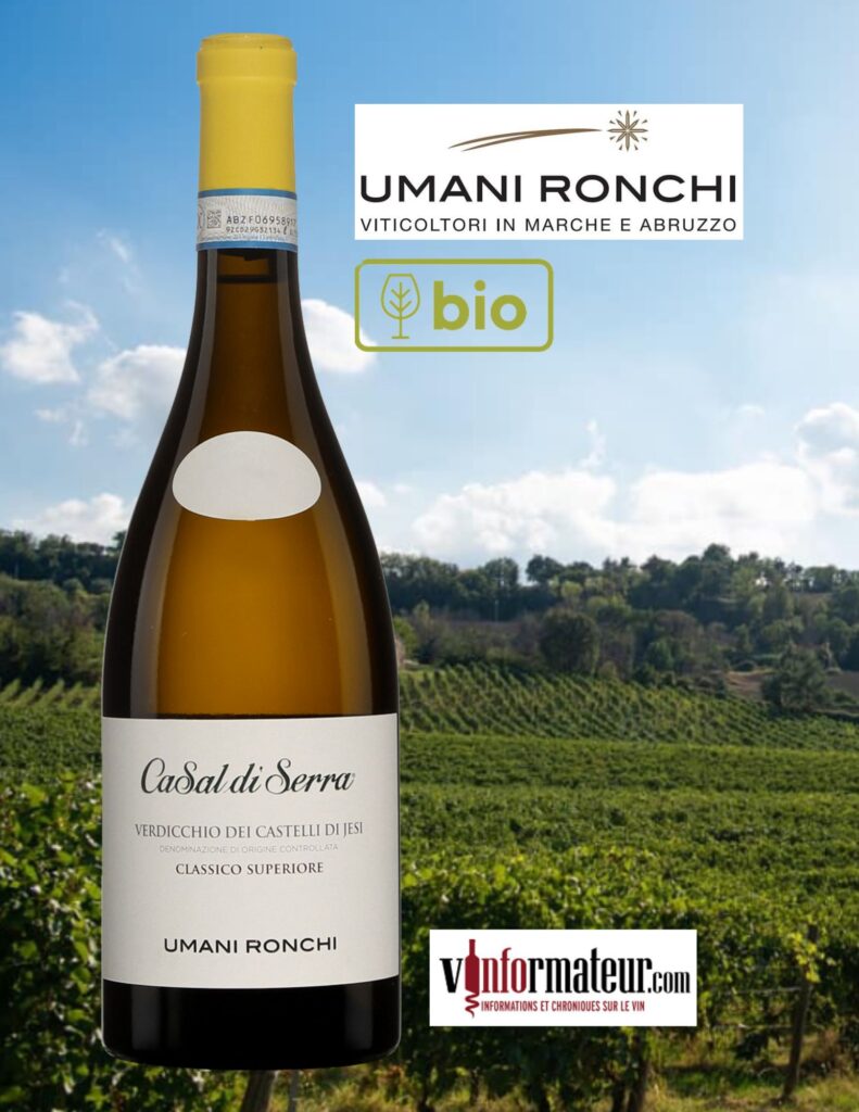Umani Ronchi, Verdicchio di Castelli di Jesi Classico, Casal di Serra, vin blanc bio, 2022 bouteille