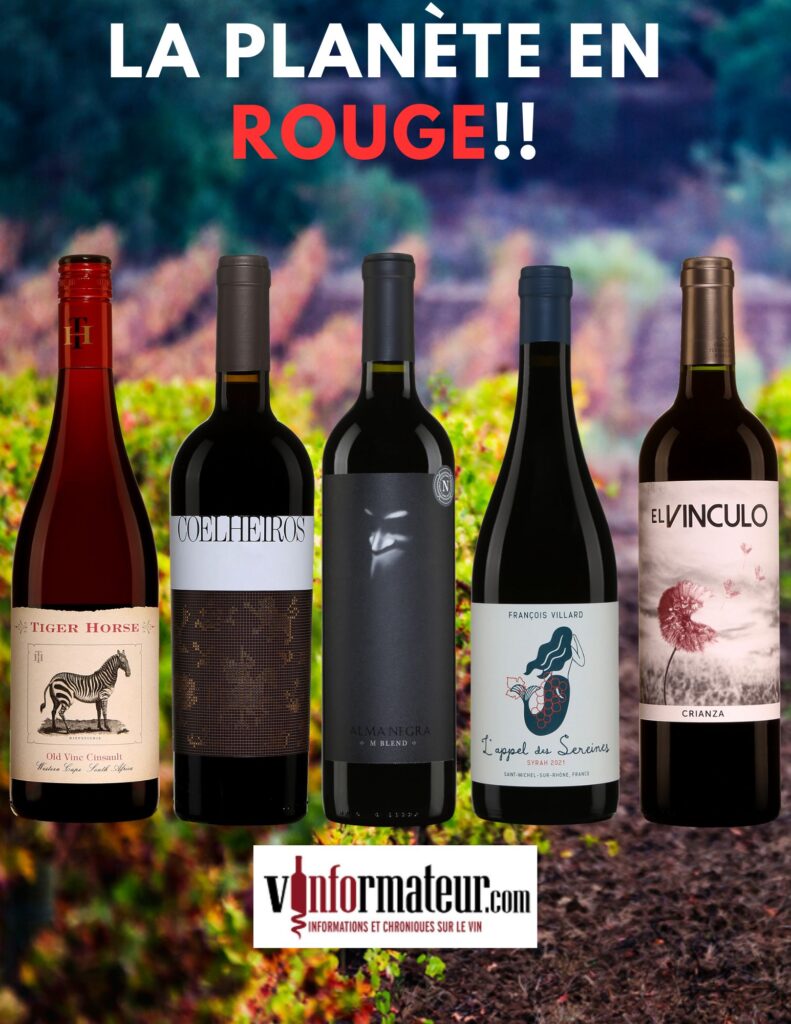 Tiger Horse, Cinsault, Tinto Coelheiros, Alentejo, Alma Negra, M Blend, L’appel des Sereines, François Villard, El Vinculo, Crianza. bouteilles