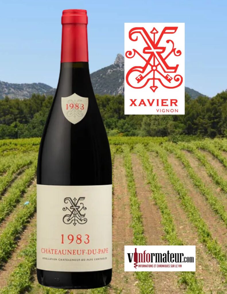 Xavier Vignon, Châteauneuf-du-Pape, vin rouge, 1983 bouteille