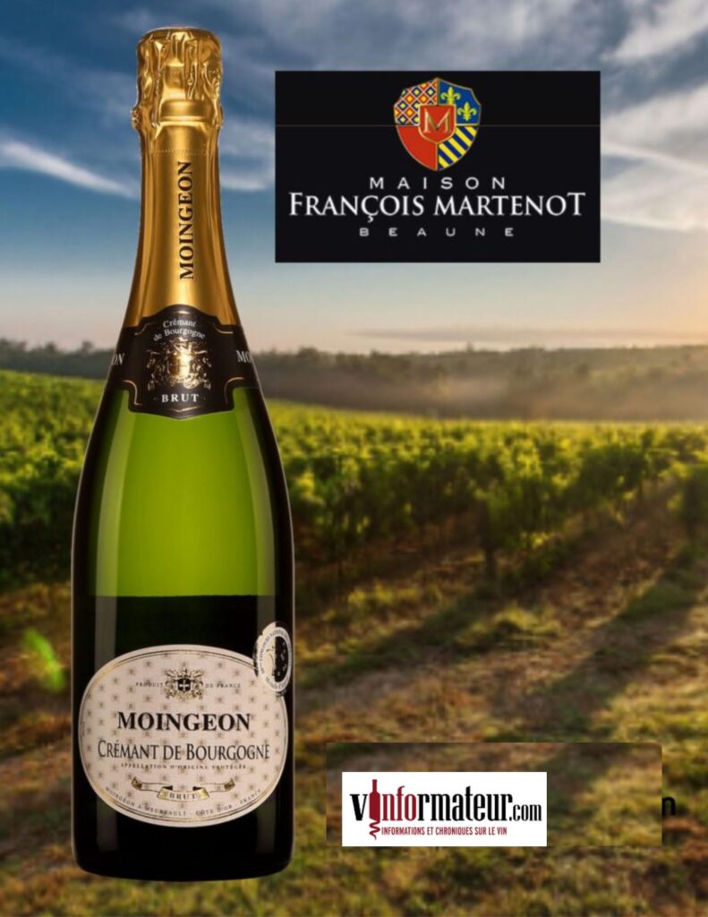 Moingeon, vin mousseux, Crémant de Bourgogne, Brut bouteille