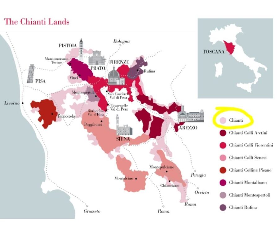 Carte viticole Chianti DOCG