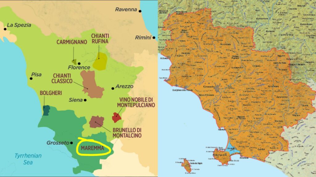 Carte viticole Maremma