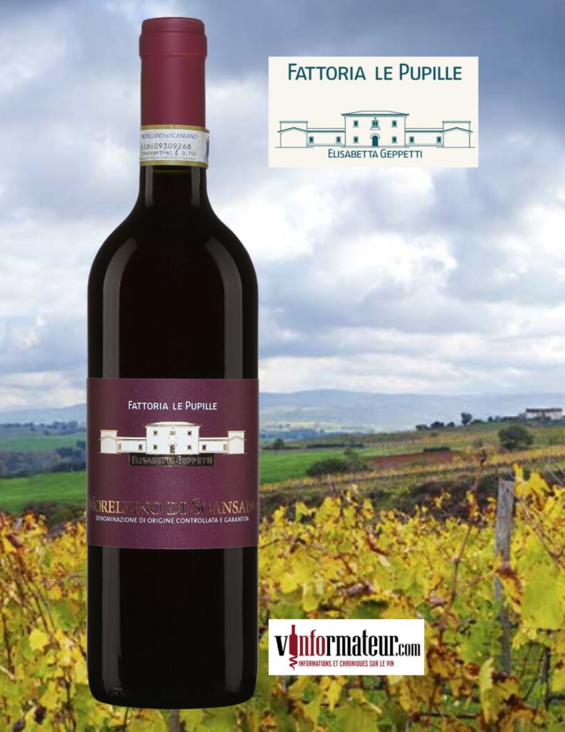Morellino di Scansano, Toscana, Fattoria Le Pupille, vin rouge, 2022 bouteille