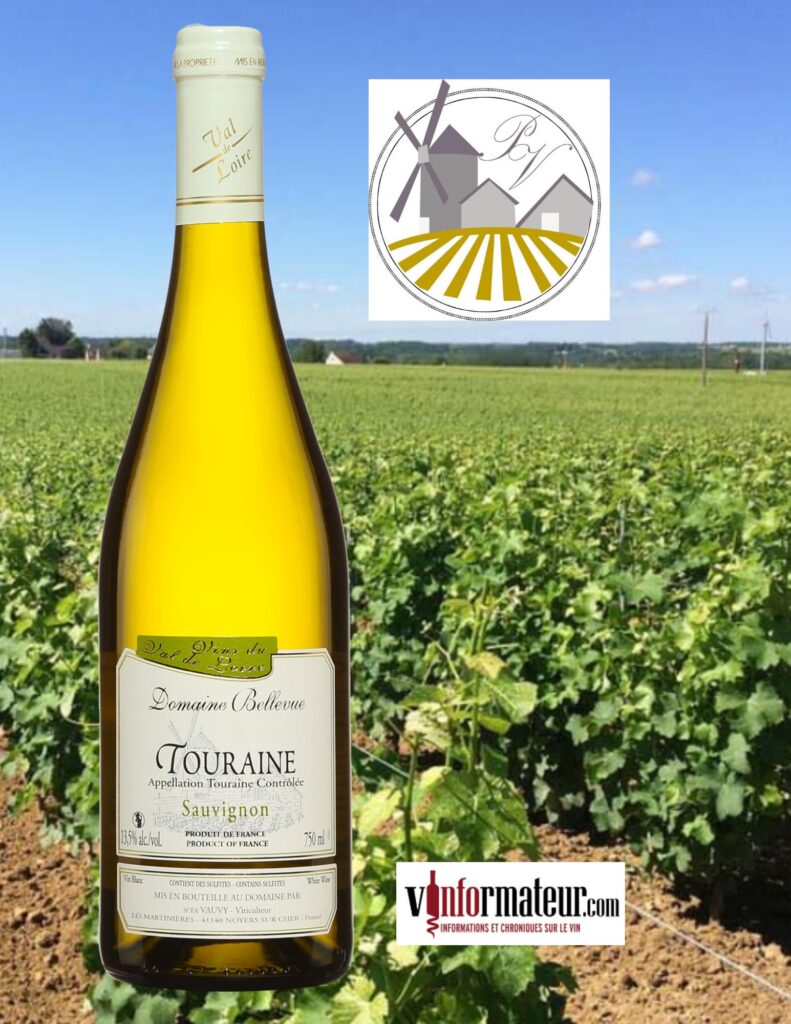 Domaine Bellevue, Sauvignon blanc, France, Touraine, Patrick Vauvy, vin blanc, 2022 bouteille