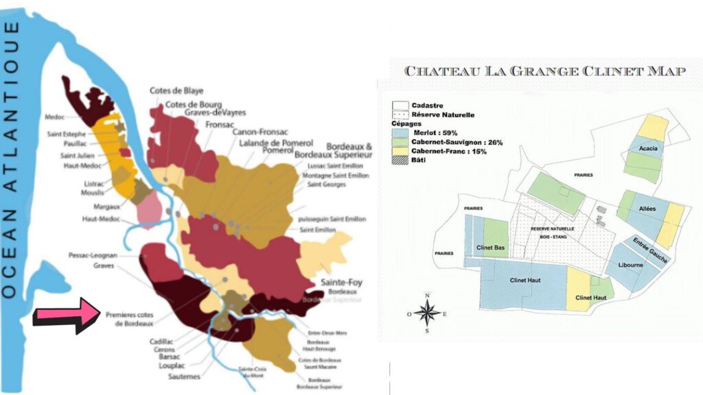 Carte viticole, Bordeaux, Côtes-de-Bordeaux