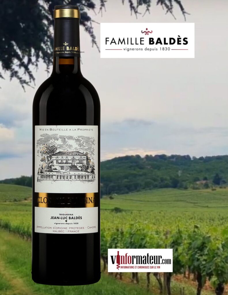 Clos Triguedina, Jean-Luc Baldès, France, Sud-Ouest, Cahors, vin rouge, 2019 bouteille