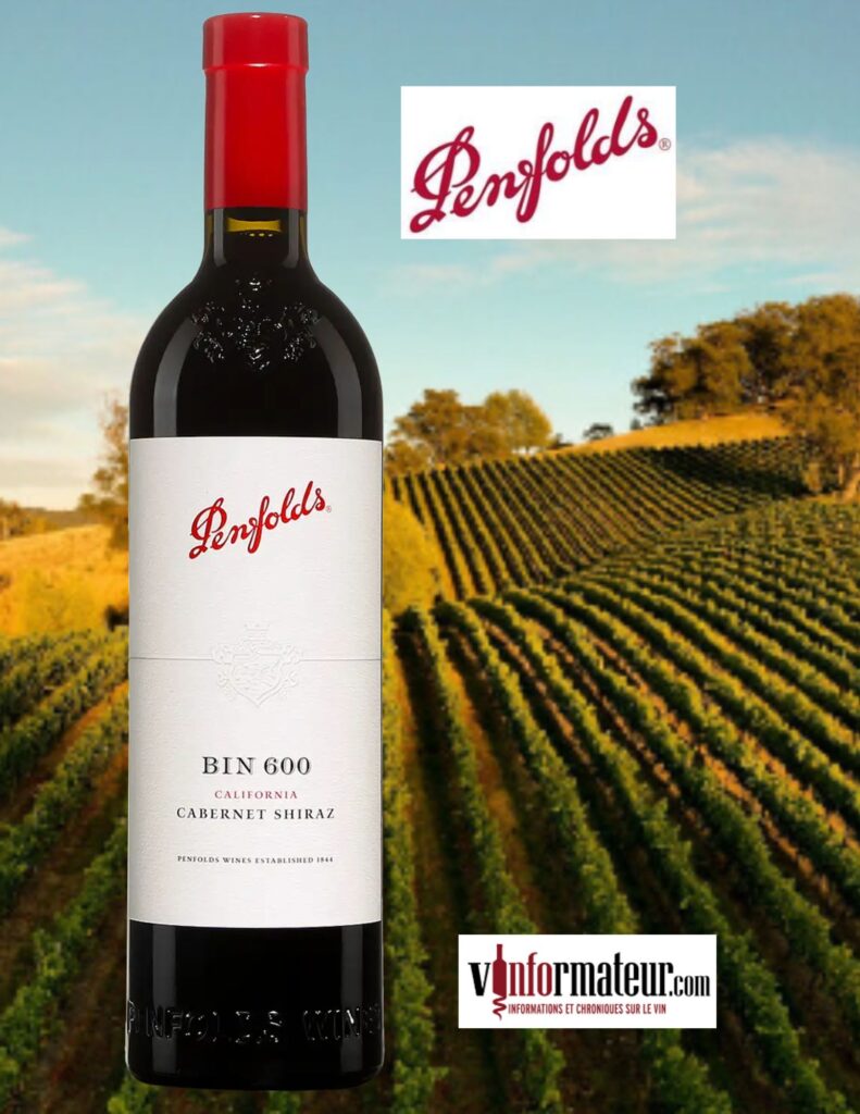 Penfolds, Bin 600, Californie, Napa Valley, Paso Robles, vin rouge, 2019 bouteille