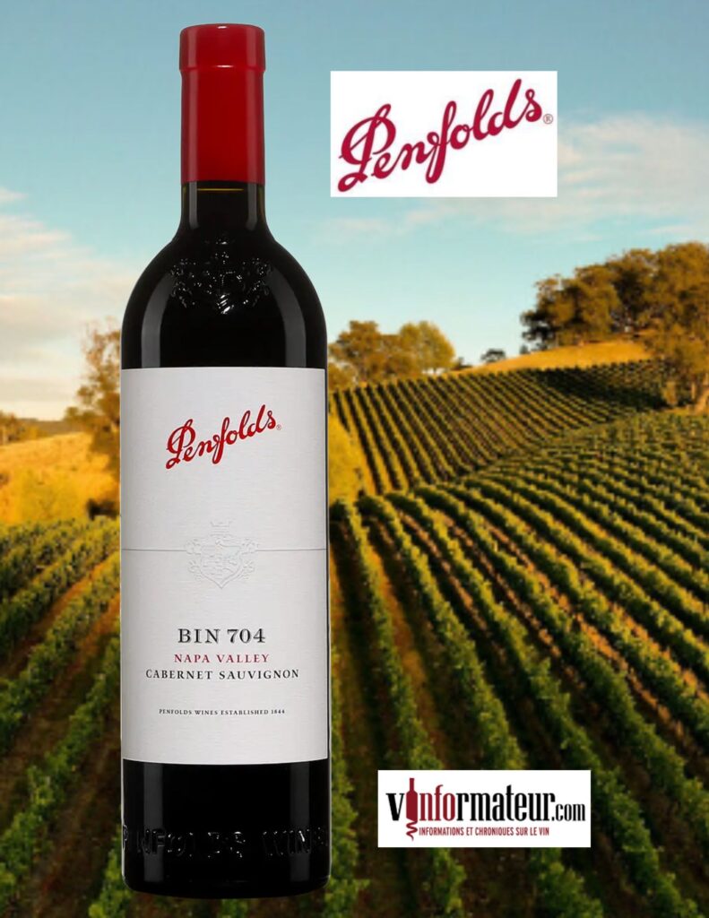 Penfolds, Bin 704, Cabernet-Sauvignon, Californie, Napa Valley, vin rouge, 2019 bouteille