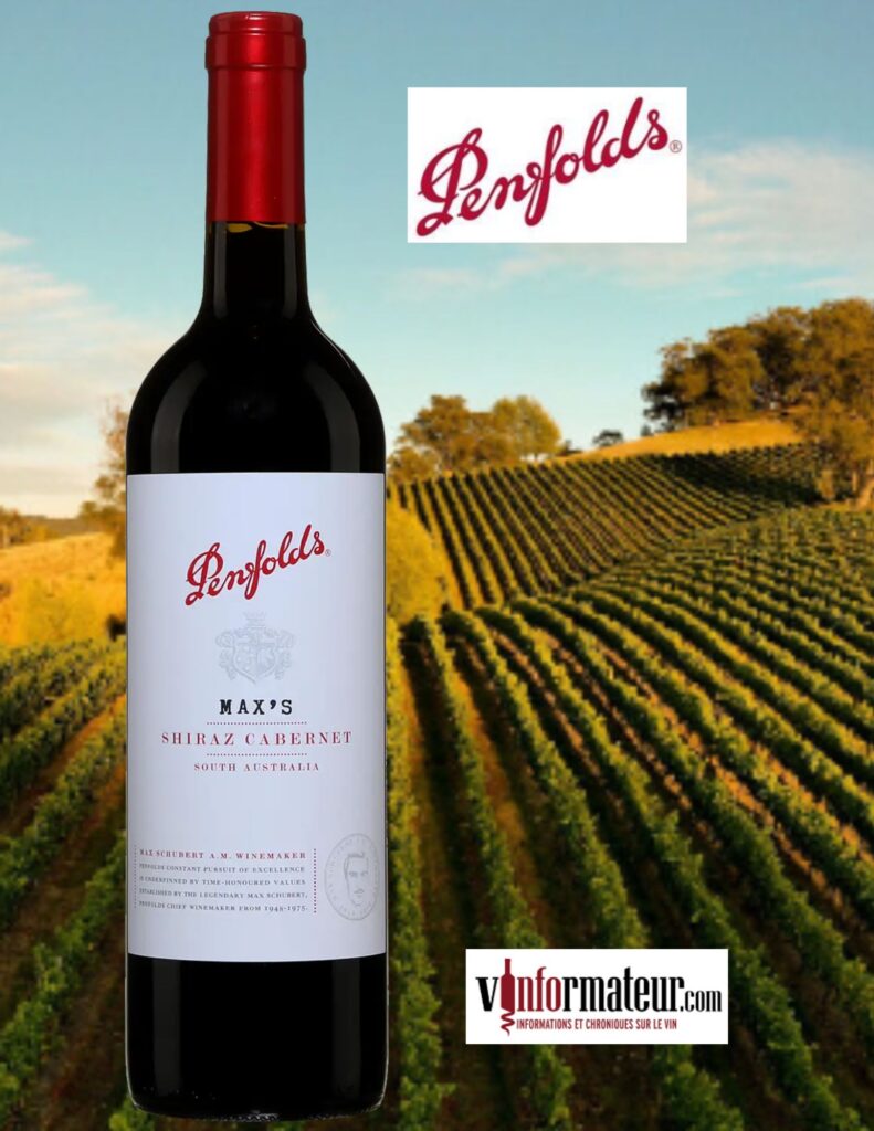 Max’s, Shiraz Cabernet, Australie du Sud, vin rouge, 2021 bouteille