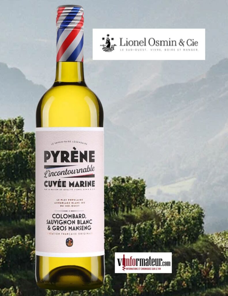 Pyrène, Côtes de Gascogne, Cuvée Marine, France, Sud-Ouest, vin blanc, 2022 bouteille