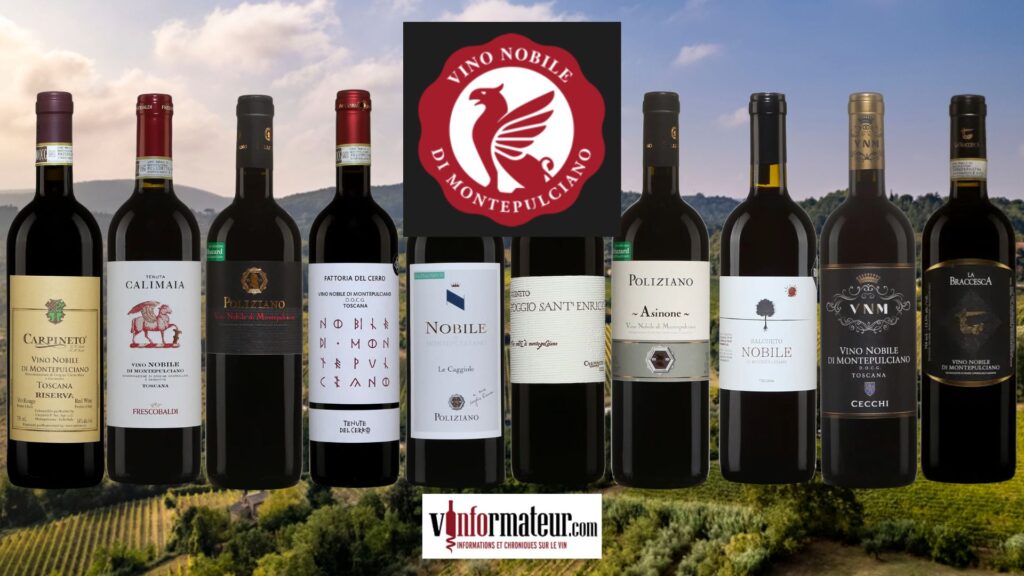 Vino Nobile di Montepulciano: Carpineto, Calimaia, Poliziano, Fattoria del Cerro, Poggio Sant’Enrico, Cecchi, Salcheto, La Ciarliana. bouteilles