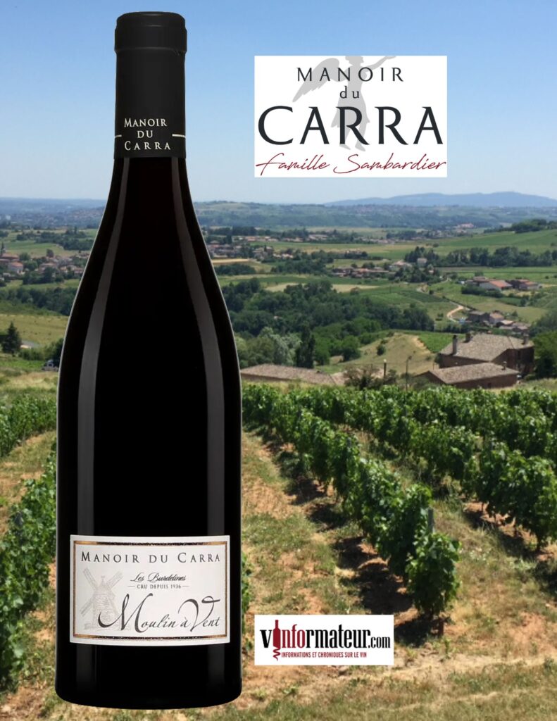 Les Burdelines, Manoir du Cara, Beaujolais, Moulin-à-Vent AOC, vin rouge, 2021 bouteille