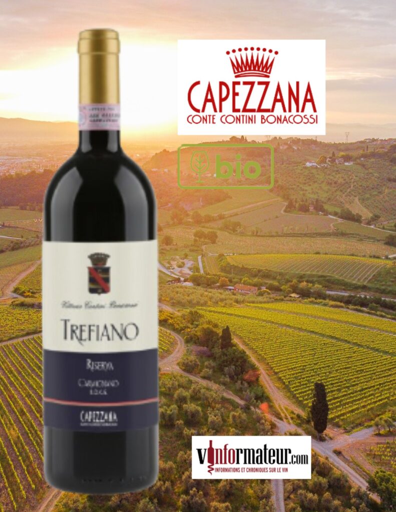 Trefiano Riserva, Carmignano DOCG, Capezzana, vin rouge, bio, 2019 bouteille