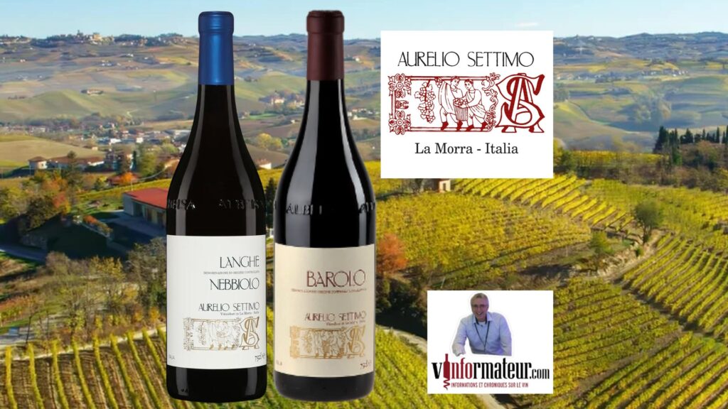 Deux expression unique du cépage Nebbiolo de la maison Aurelio Settimo. bouteilles