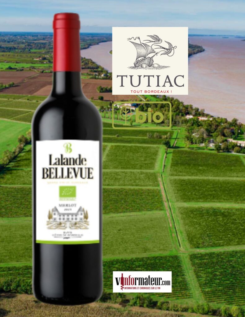 Lalande Bellevue, Blaye Côtes de Bordeaux, Les Vignerons de Tutiac, vin rouge bio, 2021