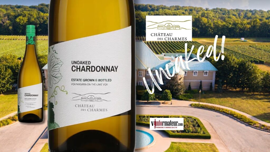 Dégustez toute la pureté du Chardonnay ‘’unoaked’’ du Château des Charmes, Niagara on the Lake, 2019.