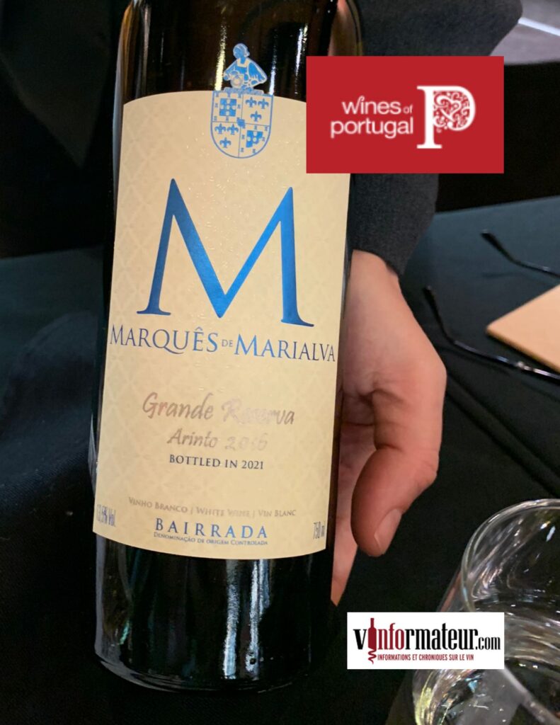 Marques de Marialva, Grande Reserva, Arinto, vin blanc, 2016 bouteille