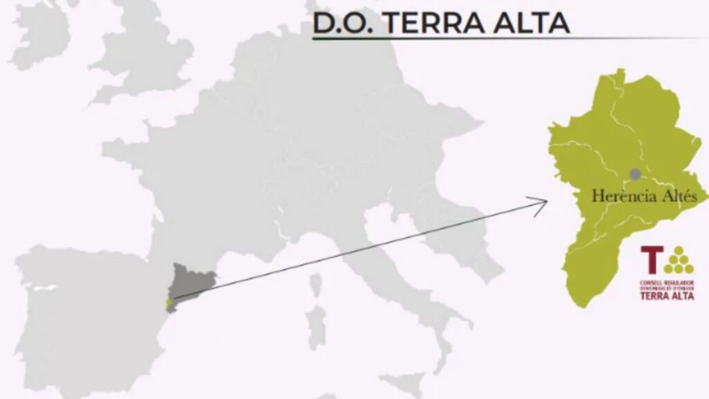Carte viticole Terra Alta Catalogne