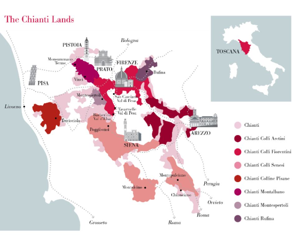 Carte viticole Chianti DOCG