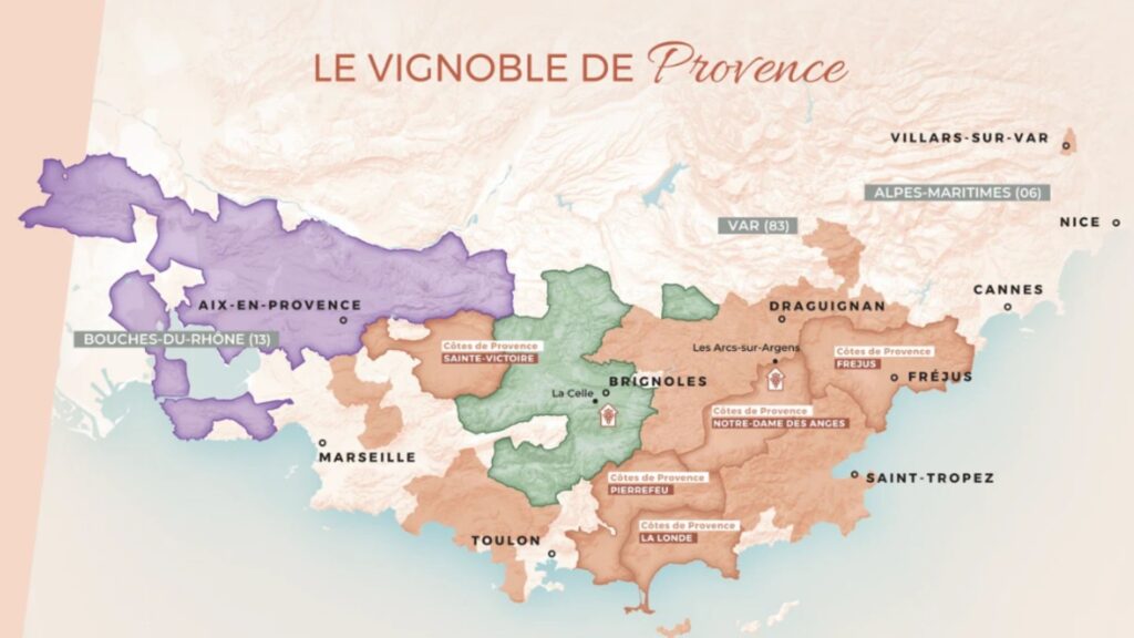 Carte viticole Provence