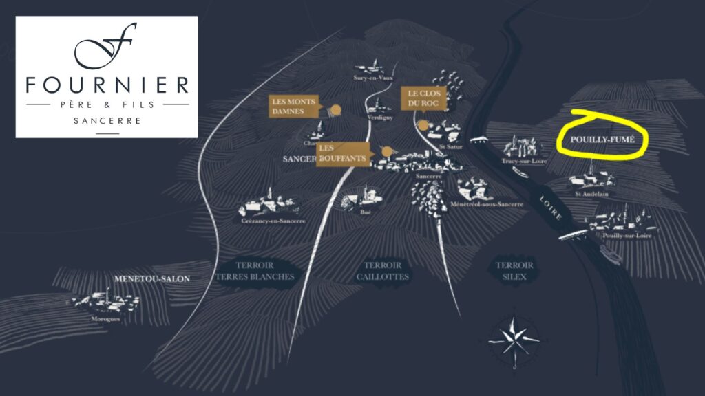 Carte viticole Pouilly-Fumé, Sancerre et Menetou-Salon