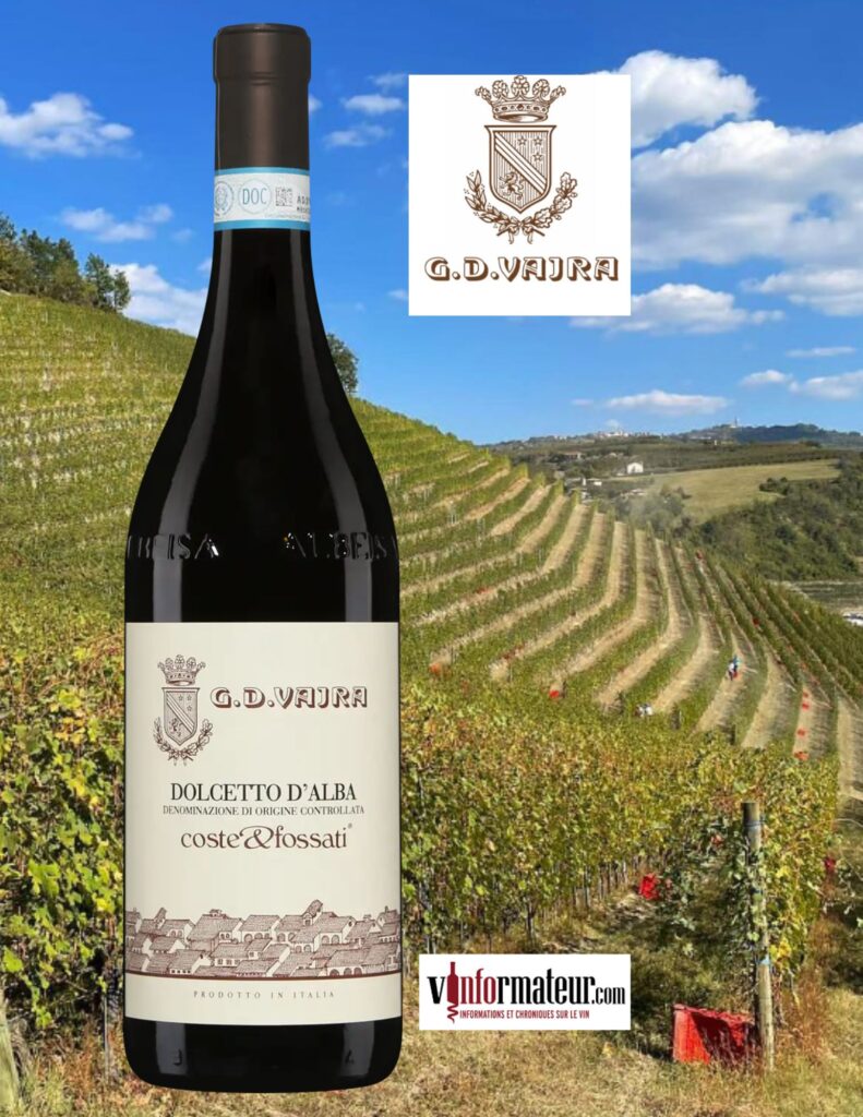 G.D. Vajra, Dolcetto d’Alba, Coste & Fossati, vin rouge bio, 2023 bouteille