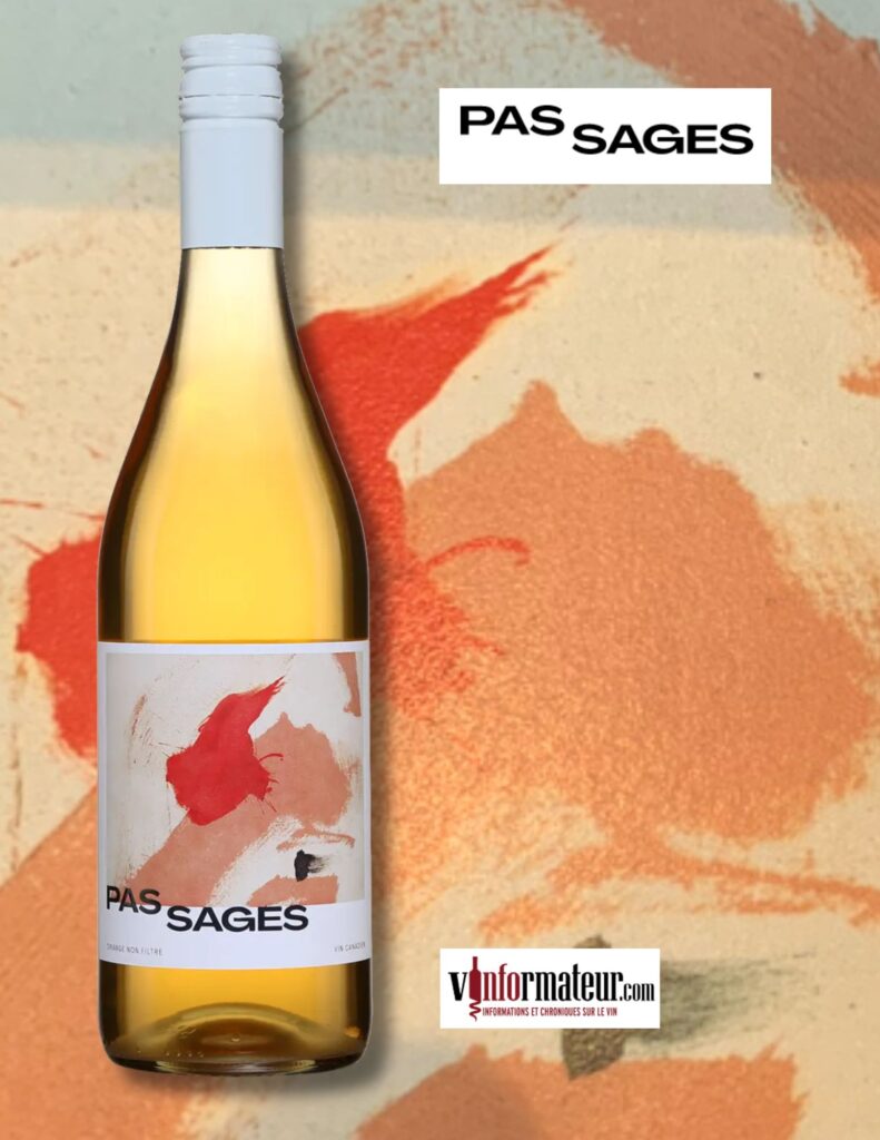 Pas Sages, vin orange, non filtré, Ontario, 2022 bouteille