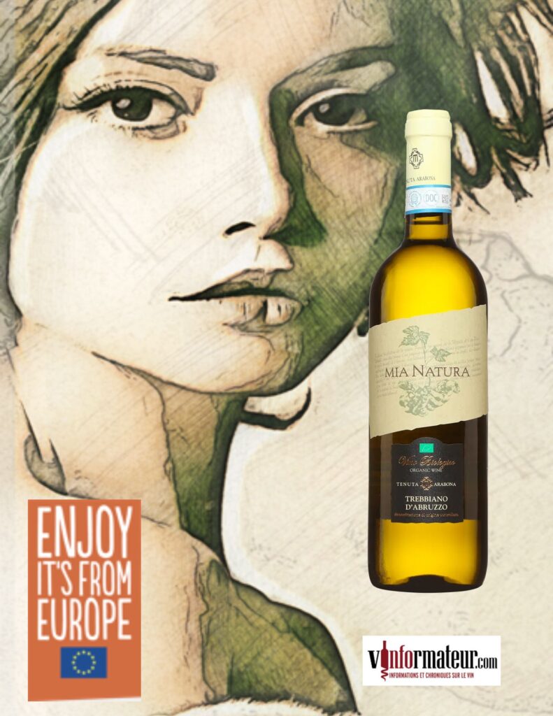 Mia Natura, Trebbiano d’Abruzzo, vin blanc bio et nature, Tenuta Arabona, 2023 bouteille