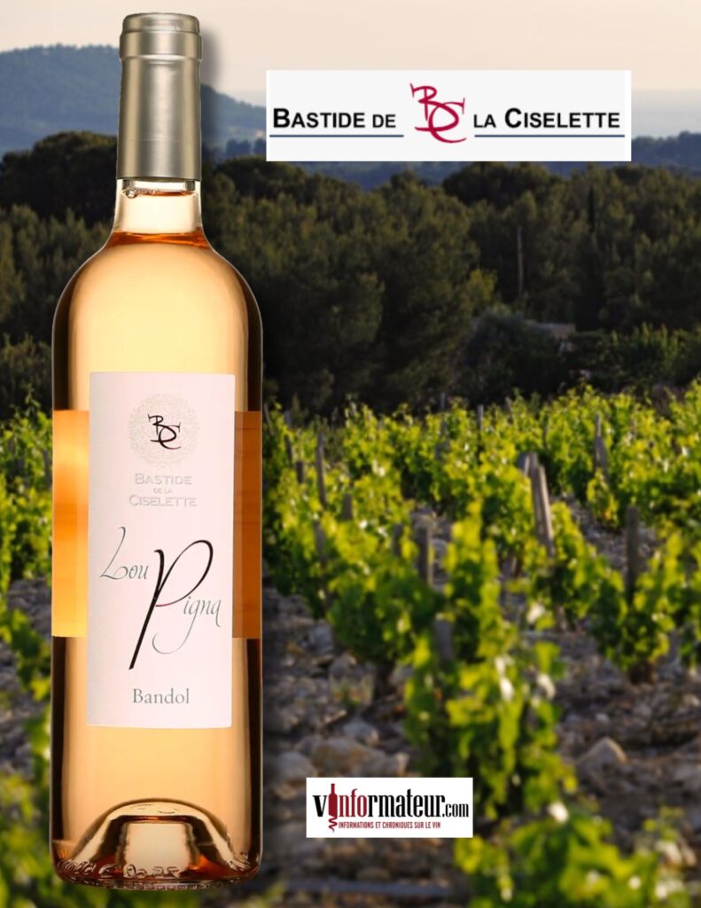 Lou Pigna, Rosé de Bandol, Bastide de la Ciselette, France, Bandol AOC, 2023 bouteille