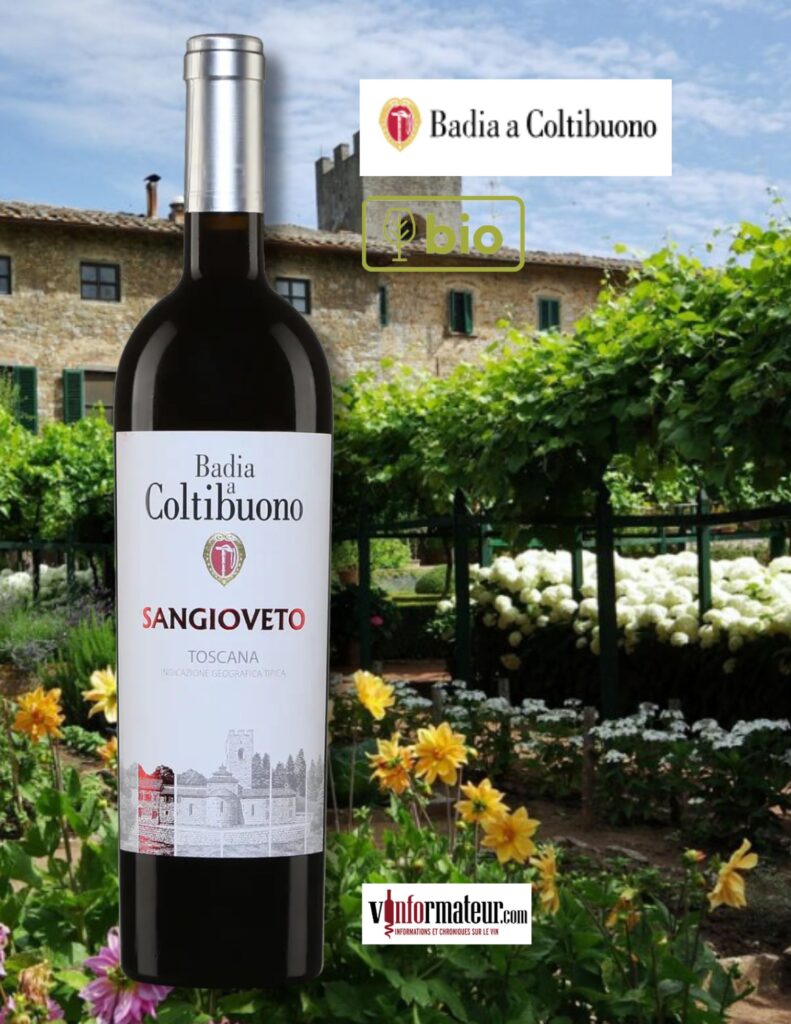 Badia a Coltibuono, Sangioveto, Toscana IGT, vin rouge bio, 2018 bouteille
