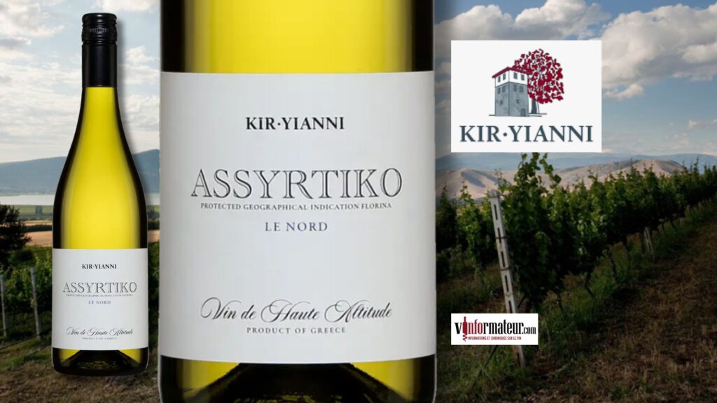Kir-Yianni, Assyrtiko, Cuvée Le Nord, Grèce, Florina IGP, Vin de haute altitude, vin blanc, 2023 bouteille