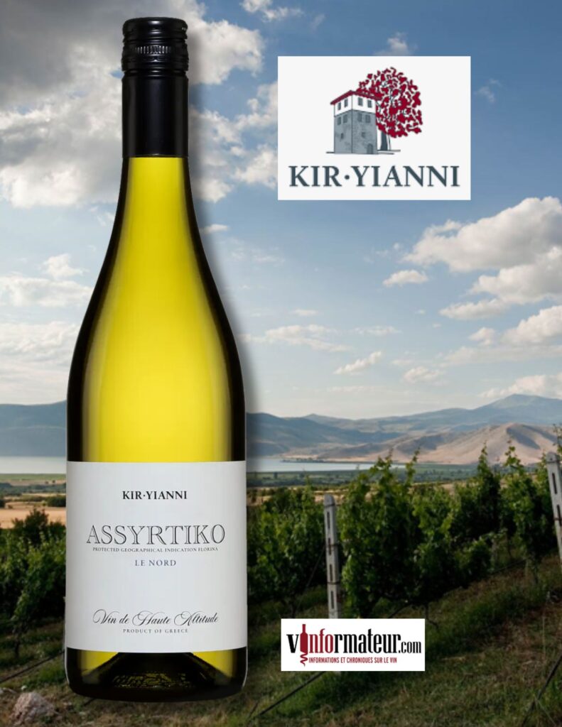 Kir-Yianni, Assyrtiko, Cuvée Le Nord, Grèce, Florina IGP, Vin de haute altitude, vin blanc, 2023 bouteille