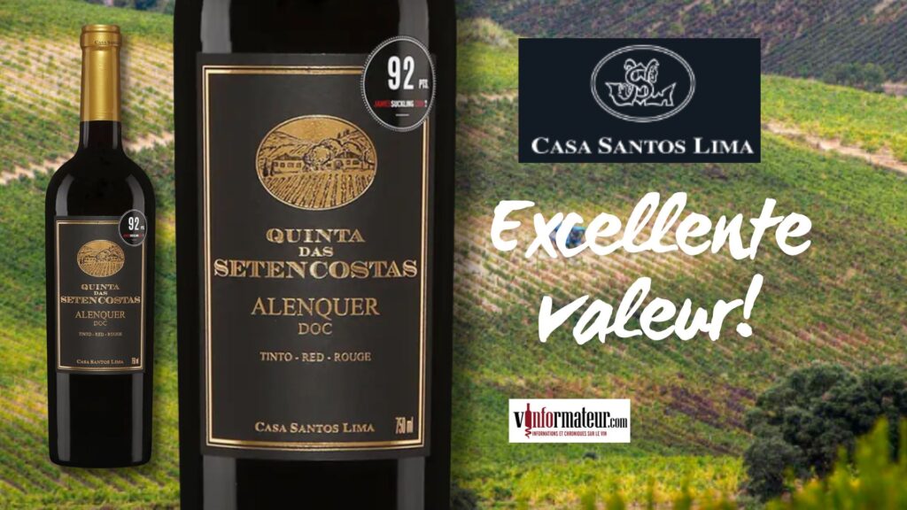 Vin rouge portugais, Quinta das Setencostas, Alenquer DOC, 2020