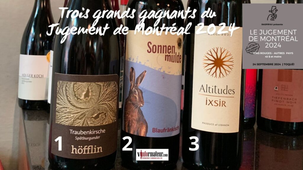 Les 3 meilleurs vins rouges de l’événement Jugement de Montréal 2024!