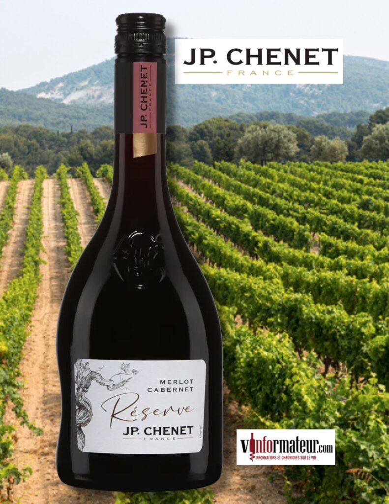 J.P. Chenet, Merlot/Cabernet Réserve, France, Pays d’Oc, vin rouge, 2022 bouteille