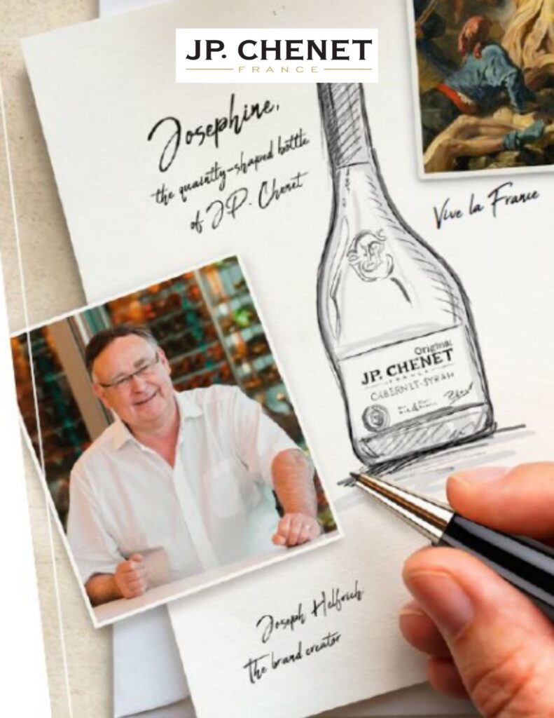 Bouteille iconique des vins JP Chenet
