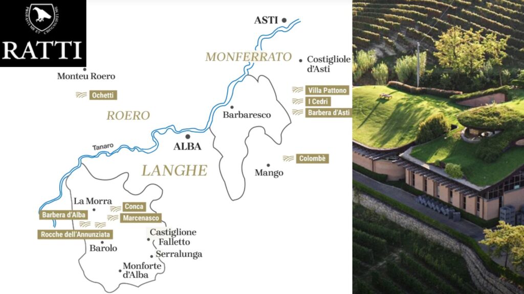 Carte viticole Langhe