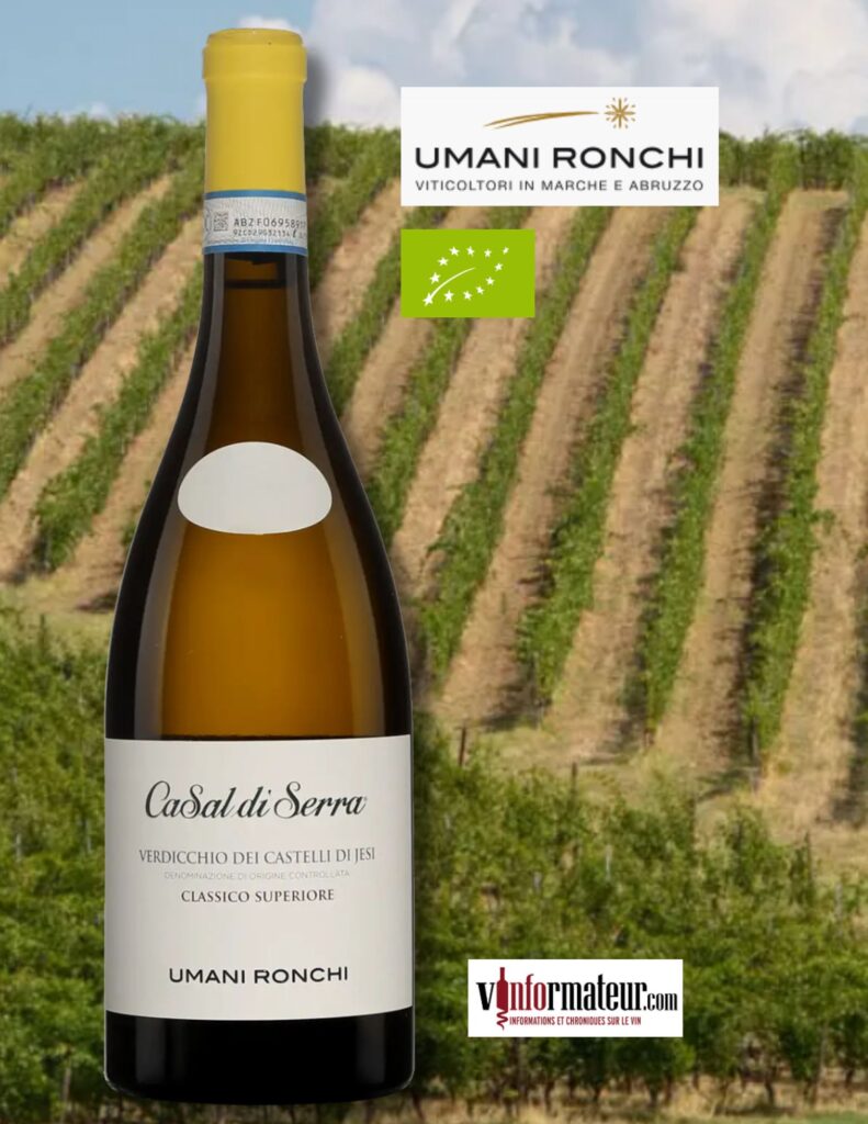 Casal di Serra, Italie, Marches, Verdicchio dei Castelli di Jesi DOC, Classico Superiore, Umani Ronchi, vin blanc bio, 2023 bouteille